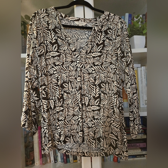 Part Two Copenhagen 100% Viscose Petine V-Neck Blouse - Picture 7 of 16